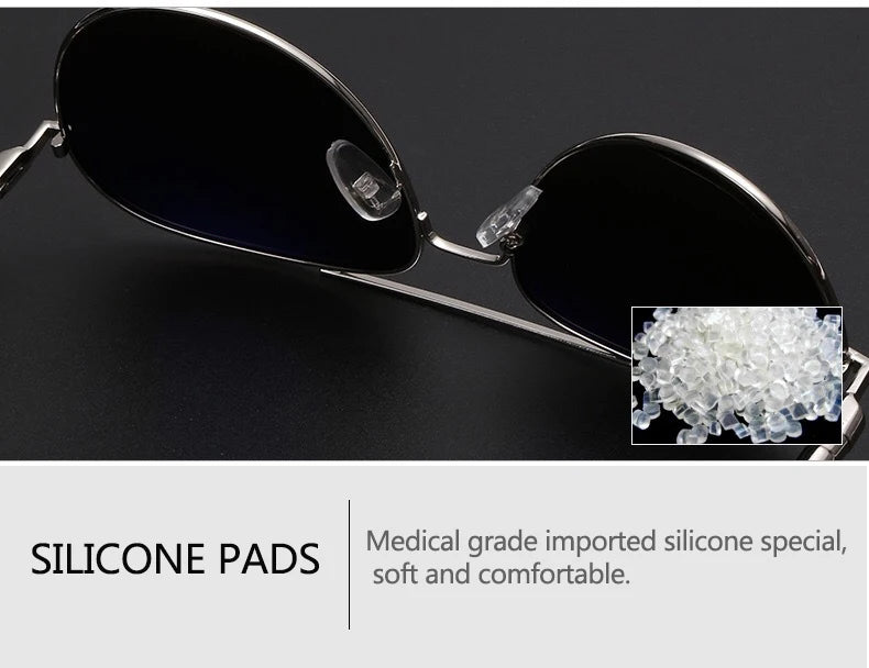 Men's Polarized Classic Pilot Sunglasses